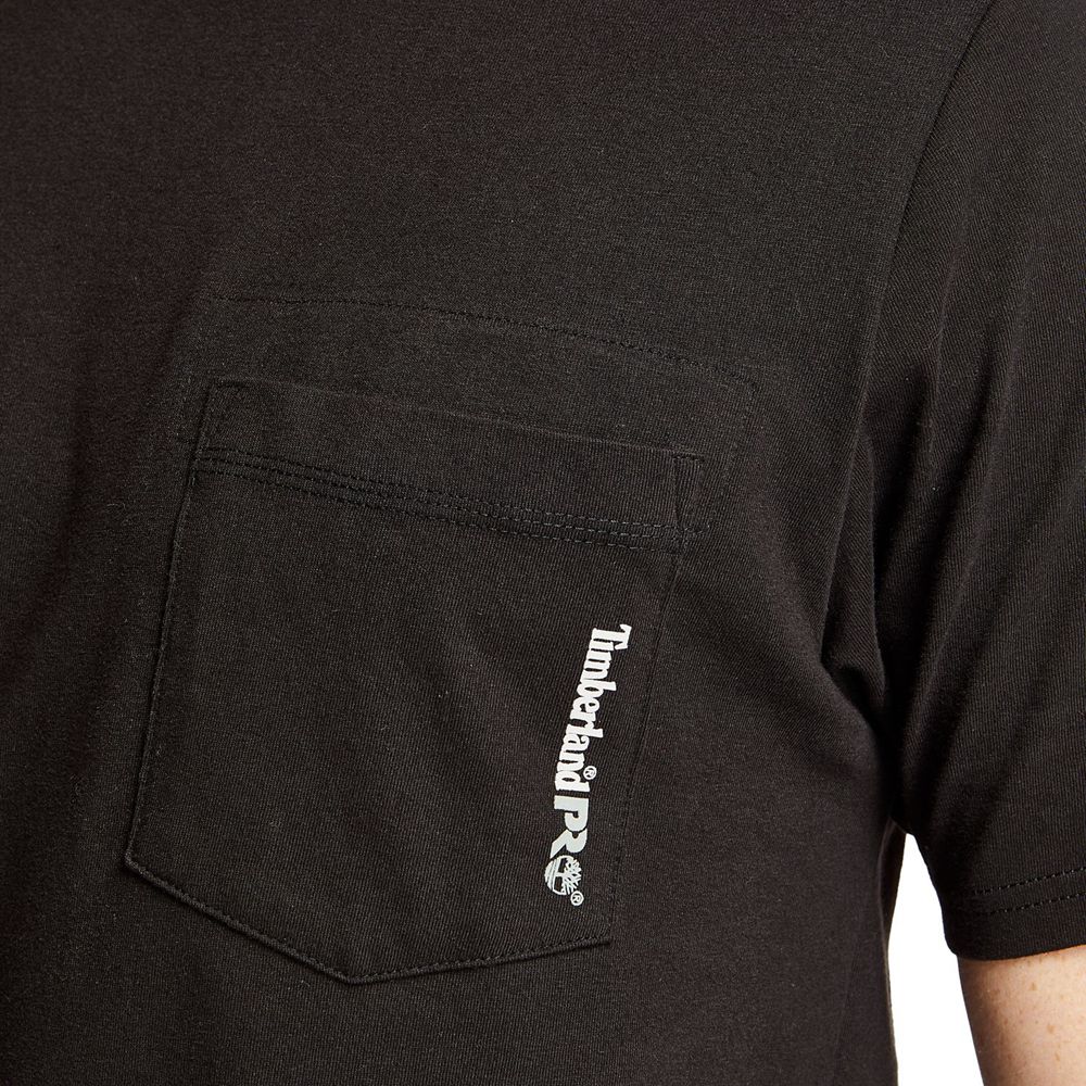 Camisetas Timberland Hombre Pro® Big & Tall Base Plate Short-Sleeve Negras - Chile SYJ-053726
